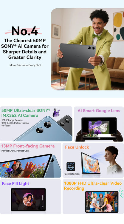 Blackview MEGA 3 Tablet PC  SET, 12.1" 2.5K FHD+ Display, Android 15 Pad MTK G100 Octa core, 36(12+24)GB RAM, 256GB ROM, 8800mAh