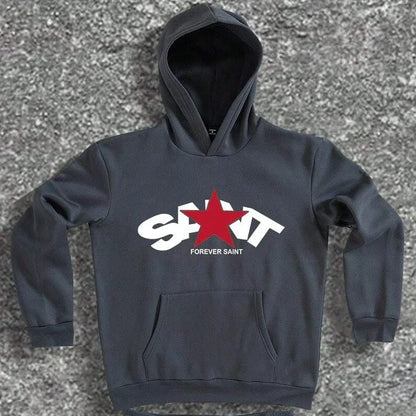 Two-piece black suit Y2K fashion pattern hoodie men clothing Harajuku Gothic women chic sports pants couple suit sportswear.