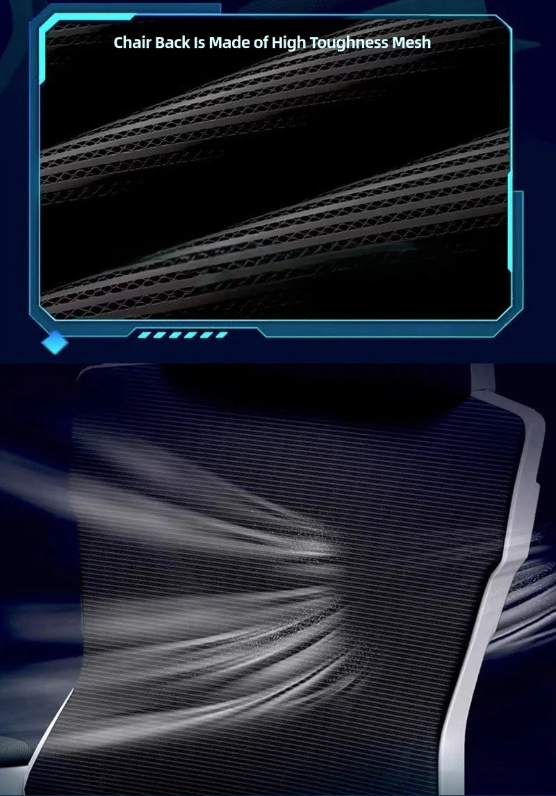 Elektronischer Gaming-Computerstuhl, ergonomische Bürostühle mit Rückenlehne und versteckter Fußstütze, 150-Grad-Neigung, Rollstuhlmöbel