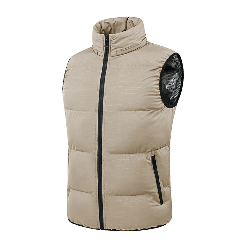 New Men Autumn Thicken Sleeveless Vests Jacket Coat Mens Winter Warm Detachable Hat Outwear Waistcoat Hooded Vest Jacket Male.