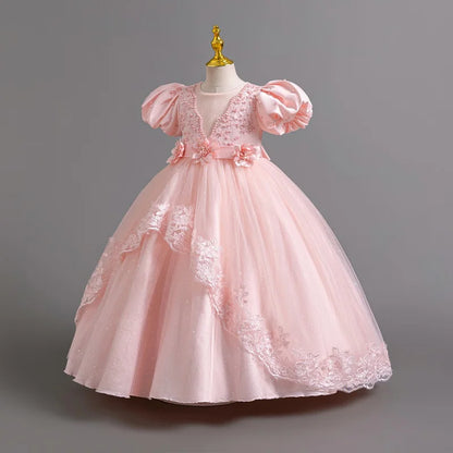 Neue wunderschöne Mädchen Party kleid Eröffnungs feier Kleidung Halloween Performance Tanz Prinzessin Rock 4-12t Weihnachts kleid