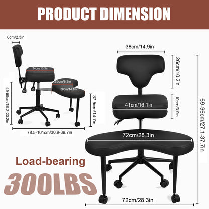 Meditationsstuhl, Relaxsessel mit Rollen, höhenverstellbarer Sitz mit Lordosenstütze |   für Erwachsene Zappeln und Yoga