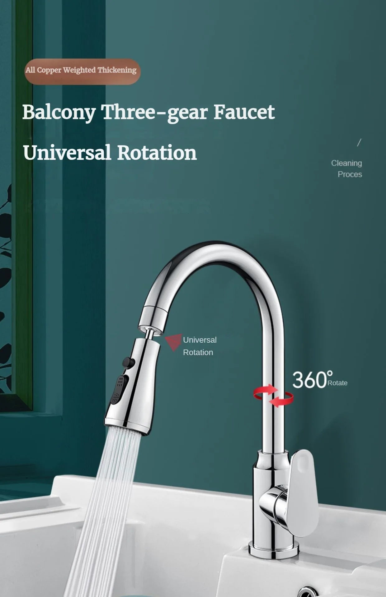 GEGVE Removable Kitchen Faucet  Flexible Head Hot Cold Faucets Tap Tap Mixer Manual Black for Kitchen Sink Adapted To Israel