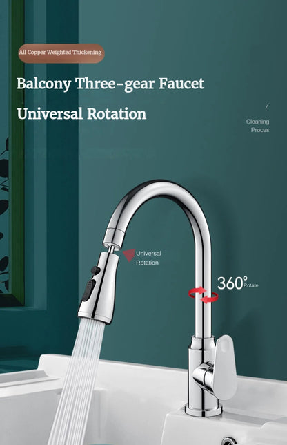 GEGVE Removable Kitchen Faucet  Flexible Head Hot Cold Faucets Tap Tap Mixer Manual Black for Kitchen Sink Adapted To Israel