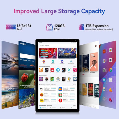 Android 15 Tablet 10.4 Inch Octa-Core Processor 16GB RAM 128GB ROM 1TB TF Card Expand 5G/2.4G WiFi 5MP+8MP Camera Android Tablet.