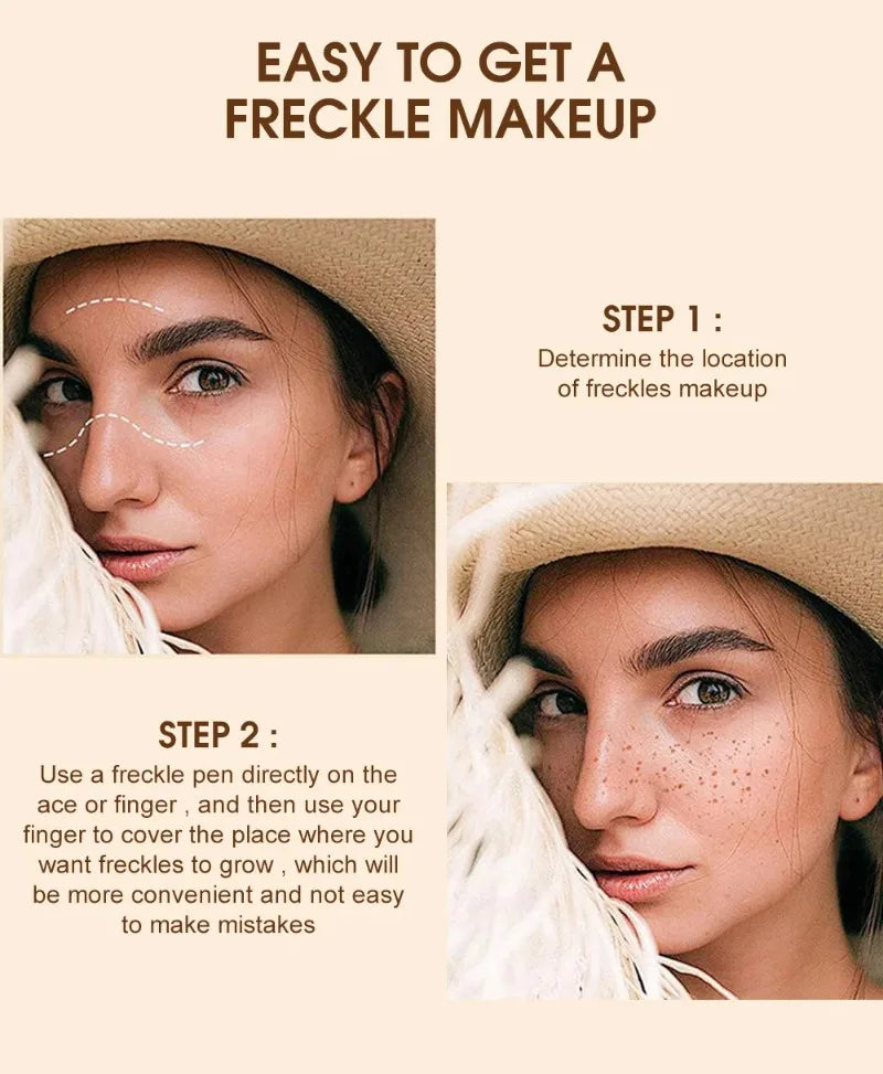 1PC Face Fake Freckles Pen Natural Waterproof Lifelike Fake Freckles Pen for Long Lasting Look Dot Spot Pen Makep Tool Cosmetic.
