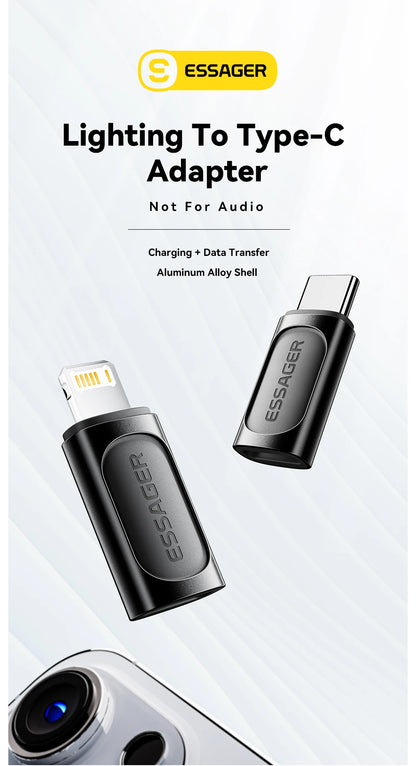 Essager Lighting To Type C OTG Adapter USB Type C To lighting PD 20W Fast Charging For iPhone 15 14 13 12 Pro Max ios Converter.