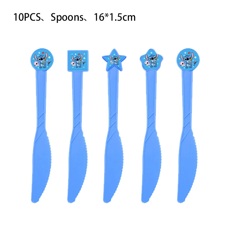 Stitch Party Supplies für Kinder Lilo und Stitch Geburtstag Party Dekorationen Luftballons Banner Tischdecke Hintergrund Geschirr