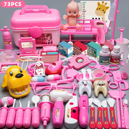 Children Doctor Play Set Simulation Nurse Toy Doctor Accessories for Kids Home Play Toys Doctor Set Toy Gift for Kids Boys Girls