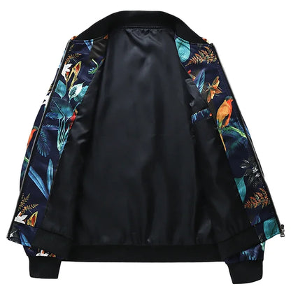Spring new men's handsome printing men's jacket, fashion casual youth Slim sports jacket, Asian size M-6XL.