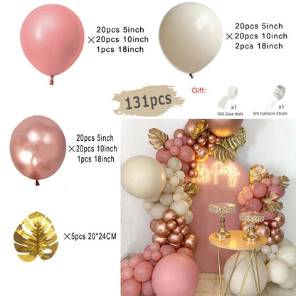 Macaron Rosa Ballon Girlande Bogen Kit Hochzeit Geburtstag Party Dekor Kinder Roségold Latex Ballons Babyparty Dekorationen Kette