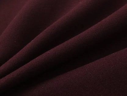 ZBZA Women's Retro Wine Red Cropped Jacket Stand Collar Long Sleeve Buttoned Epaulettes Patch Pocket Coat Fall Winter New Jacket