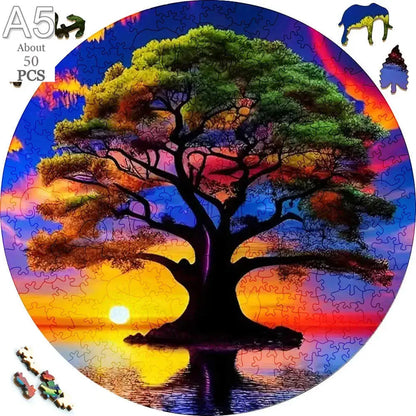 Giraffe Wooden Animal Puzzle Medium Difficulty Wood Jigsaws for Kids Adults Dragonfly Jigsaw Interesting Intelligent Toys