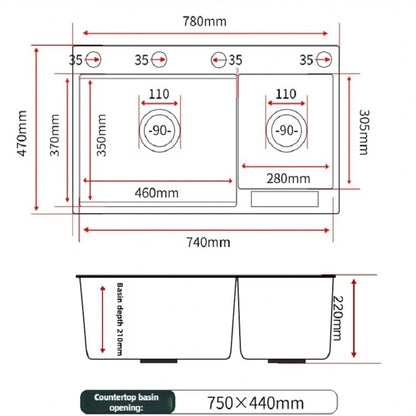 Water Catalyst sinks Stainless Steel Kitchen Sink Multifunctional Smart Double slot Cleaning Purification Sterilized Fruit