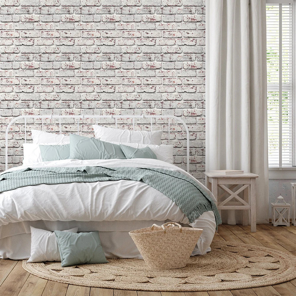 10pcs 3D Faux Brick Wall Sticker, Self-adhesive Wall Panels for Kitchen Backsplash, Bedroom, Living Room Decor, 30 x 30cm