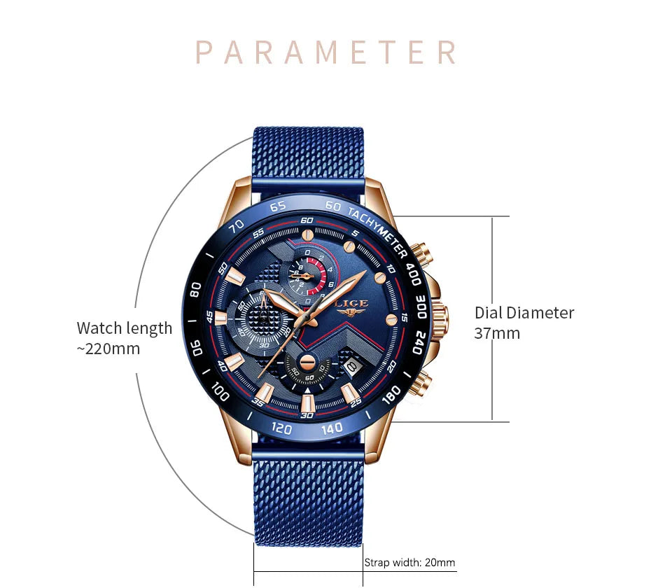 LIGE New Rose Gold Women Watch Top Brand Luxury Watch Women Quartz Sport Women's Bracelet Watches Waterproof Relogios Feminino.