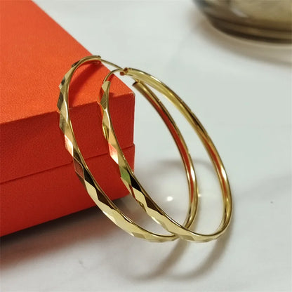 Senlissi - 925 Sterling Silver Hoop Earrings For Women 18K Gold Plated Jewelry Dazzling Women's Hoops Earrings Christmas Gifts