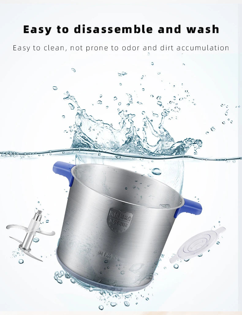 DIVEDEER Meat grinder household electric stainless steel cooking stirring garlic mince mince machine small garlic puree.