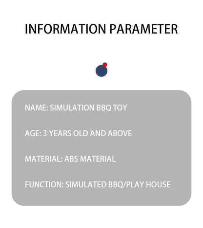 Baby Dress Up Kitchen Toys BBQ Set Kids Simulated BBQ Cookware Cooking Simulated Food Cosplay Educational Gift Toys.