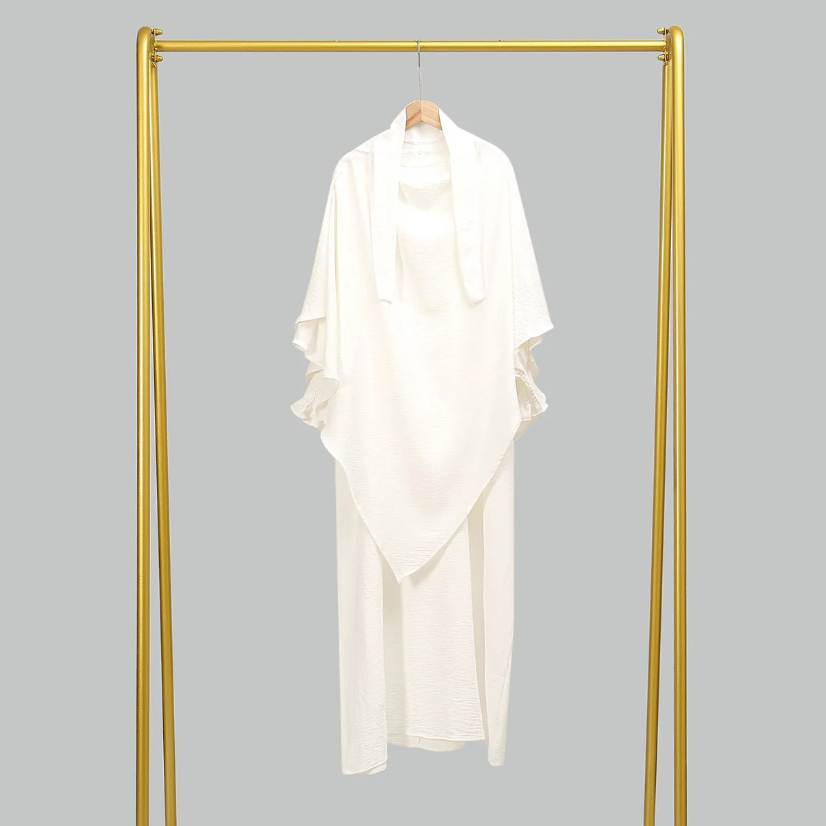 Two Piece Jilbab Prayer Set Abaya for Woman Batwing Hijab Dress Muslim Kimono Kaftan Robe Long Khimar Islam Cloth Jilbab Ramadan.