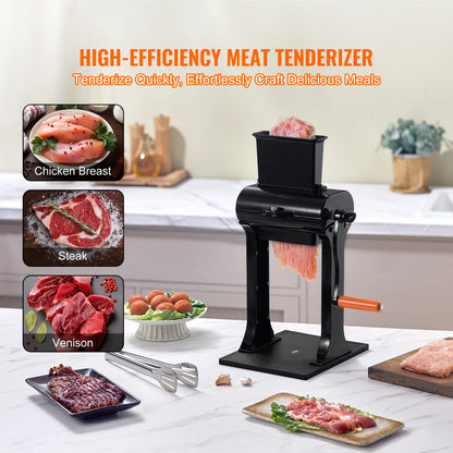 SucceBuy Commercial Meat Tenderizer Heavy Duty Stainless Steel Meat Tenderizer Machine Quick and Easy Manual Operation Kitchen.