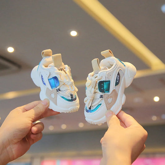 Sports Shoes Autumn Girls Boys Mesh Breathable Outdoor Shoes Children Casual Running Shoes Toddler Sneakers.