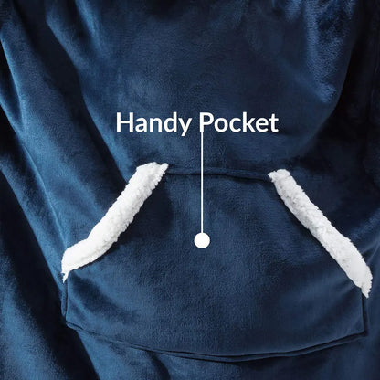 Tragbare Decke mit Kapuze, für Damen und Herren, übergroß, Flanell, Sherpa-Fleece, mit Kapuze, weich, gemütlich, warm, Decke, Sweatshirt, Geschenke.