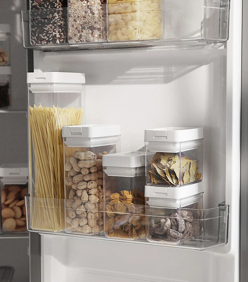 Pasta Storage Box Transparent Plastic Grain Seal Tank Spaghetti Storage Container Moisture-Proof Snack Jar Kitchen Food Tank.