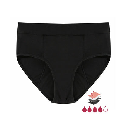 High Waist Washable Menstrual Panties Heavy Flow Overnight Reusable Comfortable Leakproof Absorbent Underwear.