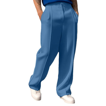 Cross-border spring and autumn thin men's sports and leisure drawstring loose jogging trend trousers sweatpants