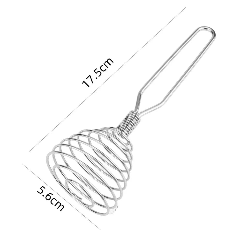 New Stainless Steel Manual Press Type Egg Beater Creative Honey Spoon Mixer Milk Jam Stirring Spoon Kitchen Baking Cooking Tools.