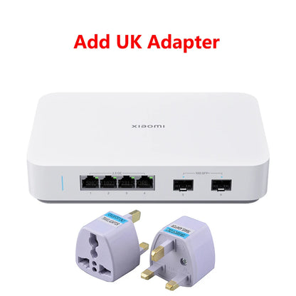 2025 NEW Xiaomi 10G Ethernet Switch 4×2.5G+2×10GMbps Mini Network Switches VLAN Ethernet Splitter Lan Router 6 Ports Hub Switch