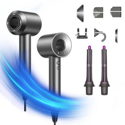High-speed bladeless hair dryer, professional negative ion hair dryer, quick drying, powerful 1600W home styling tool