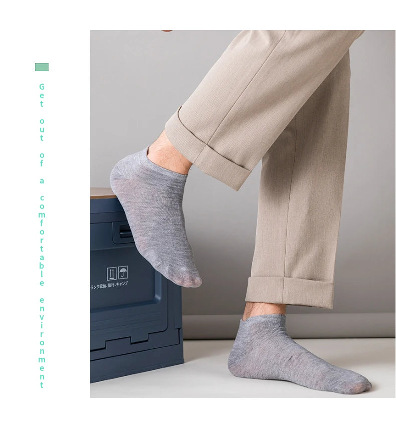 5 Pairs of Women's/men's Boat Socks Invisible Low Cut Anti Slip Summer No Show Ankle Socks Solid Color Casual Breathable.