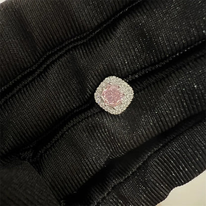 1PCS Cute Pink Zircon 316L Stainless Steel Ear Bone Nail New Fashion Y2K Punk Small Earring for Women Cochlea Jewelry Party Gift