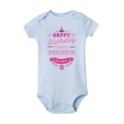 Alles Gute zum Geburtstag Papa Neugeborenes Baby Body Geschlechtsneutrale Babyartikel Säuglingskleidung Zwillinge Outfit Strampler Vater Geburtstagsgeschenk