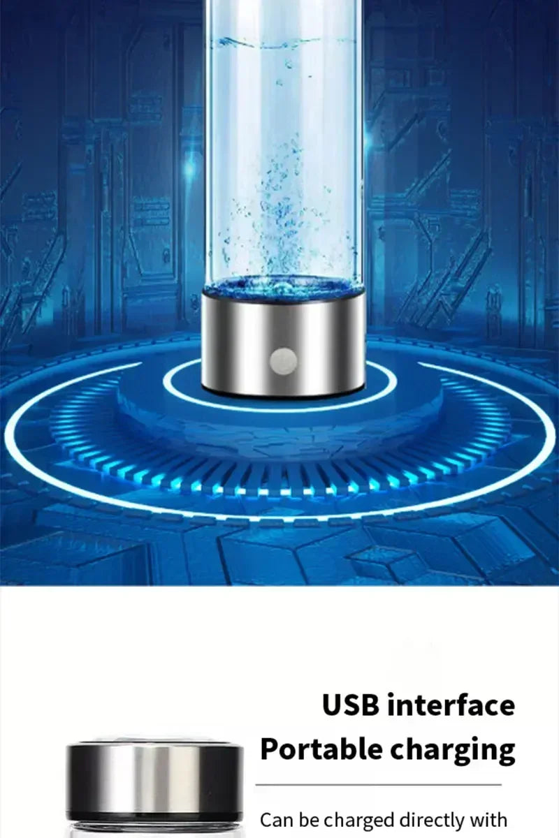 Rich Hydrogen Water Cup Portable Hydrogen Water H2 Generator Alkaline Maker Ionizer Bottle Super Antioxidan Titanium Filter.
