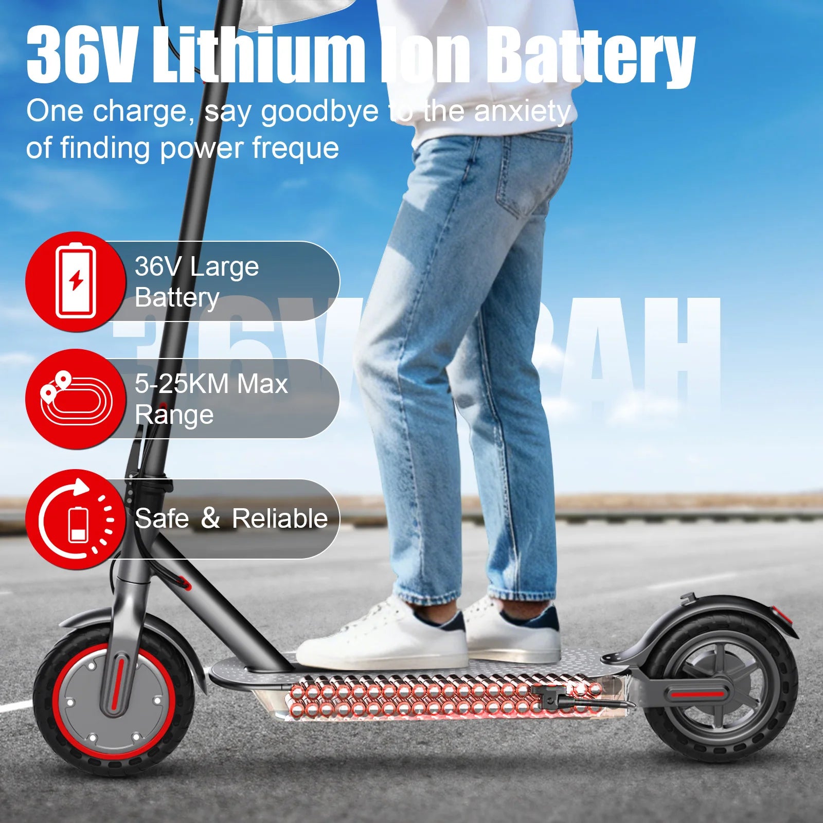 New Design Electric Scooter for Adults 350W/500W AOVOPRO High Performance Motor Foldable Escooter with 25/45KM Commute Range.