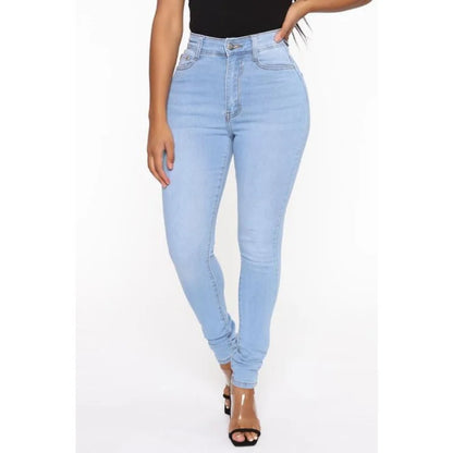 2025 New Women's  Jeans High Waist Push-Up Jeans High Stretch Stretch Mother Jeans Washed Denim Skinny Pencil Pants Women's.