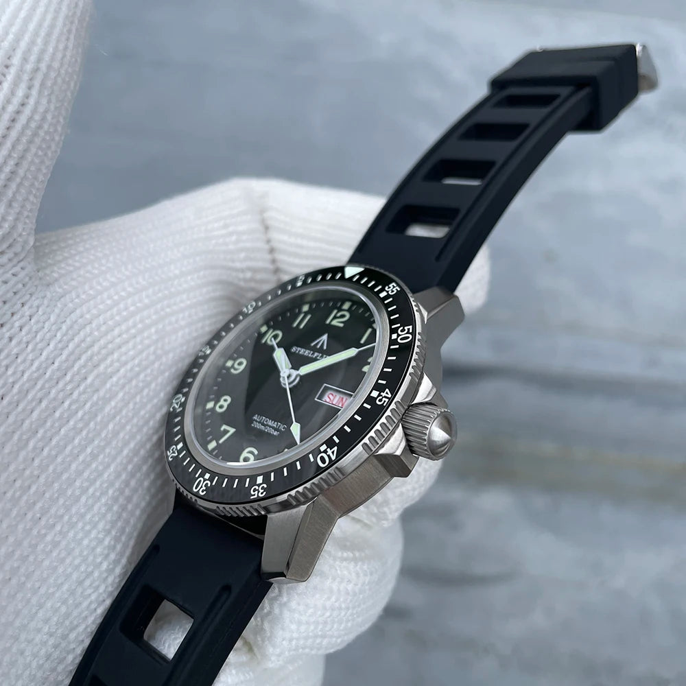 STEELFLIER Official SF787 Dive Luxury Wristwatches Double Calendar NH36 Movement Super Luminous 200M Waterproof Mechanical Watch