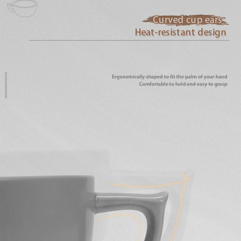 MUVNA Coffee and tea tools Cups 280ml/for Latte,Hot Tea,Cappuccino,Mocha,Cocoa,White/Cup and Saucer Set/Ceramic Latte Coffee Cup.