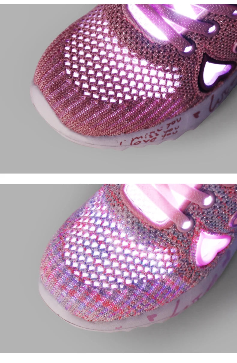 Girls Casual Shoes Light Mesh Sneakers Kids Summer Children Spring Autumn Tenis Cute Sport Cartoon Female Running Sock Footwear.