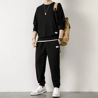 Loose Men's Long Sleeve Hoodie And Pants Set Spring Autumn New Style Casual Sports Youth Loose Fit Male Fashion Outfit