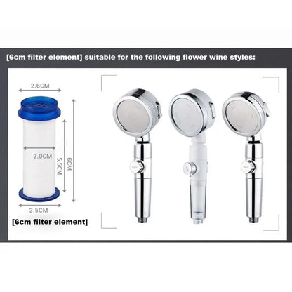 1Pcs Shower Head Replacement PP Cotton Filter Cartridge Water Purification Bathroom Accessory for Most Hand Held Bath Sprayer