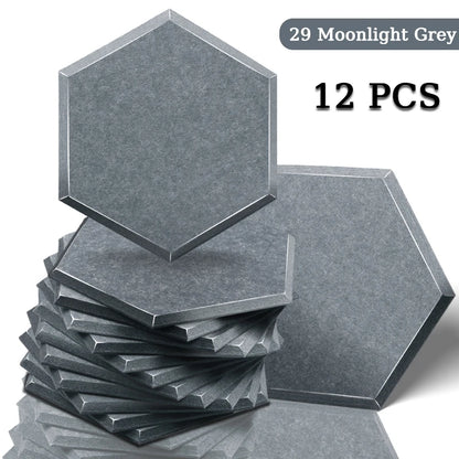 TOUO Acoustic Panel Sound Proof Decorative Wall Panels 12 PCS Acoustic Insulator High Density Noise Absorbing Isolator