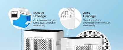 Dehumidifier 20 L, Dehumidifier Cellar Rooms with Digital Display, 24H Timer, Automatic Defrosting, Dry Clothes, Continuous Drai.