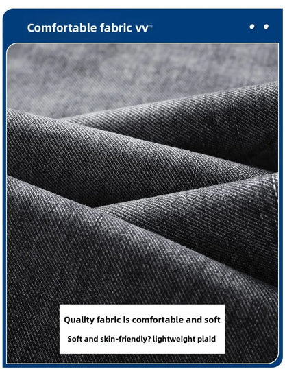 2025 Casual Jeans Young Men's Korean Style Business Straight Jeans Stretch Denim Pants Trousers Slim Fit Classic Cowboys Jeans.