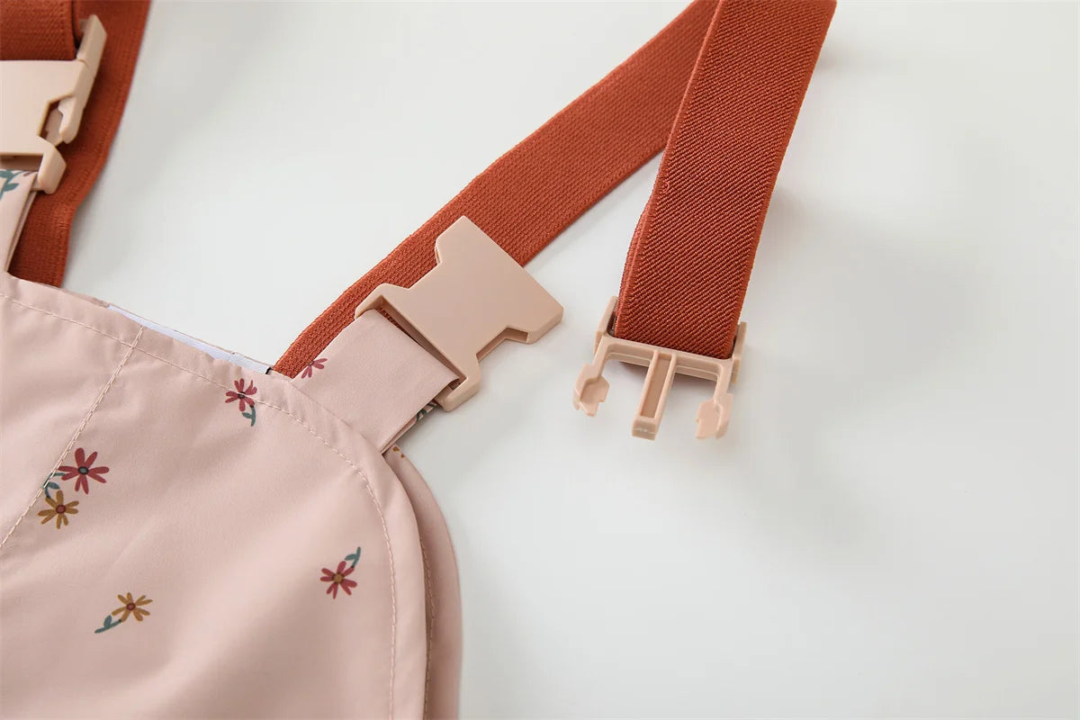 HONEYKING Children's Clothing Sets Raincoat Suit Baby Waterproof Overalls Pants Girls Jumpsuit For Kids Jacket And Trousers Set.