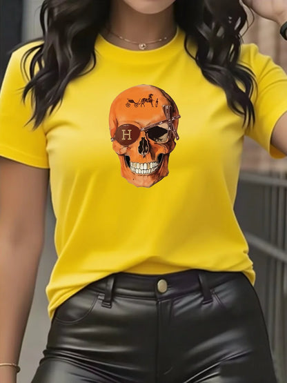 Cartoon Graphic Printing Summer Luxury Brand Cotton Men's and Women's T-Shirts Short Sleeves Street Fashion Trend Clothing.