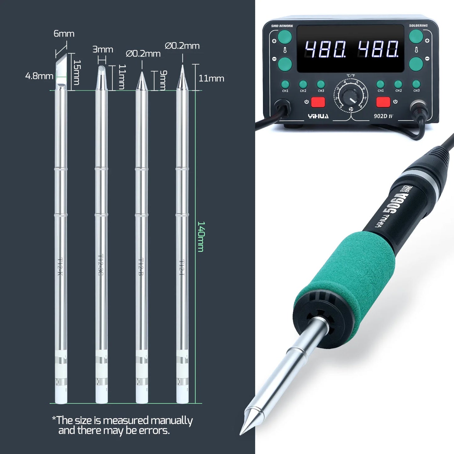 YIHUA T12 Lötkolben Station Kit Schnelle Heizung Schweißen Für SMD PCB Reparatur Werkzeuge Elektronische Auto-schlaf Hor Air rework Station